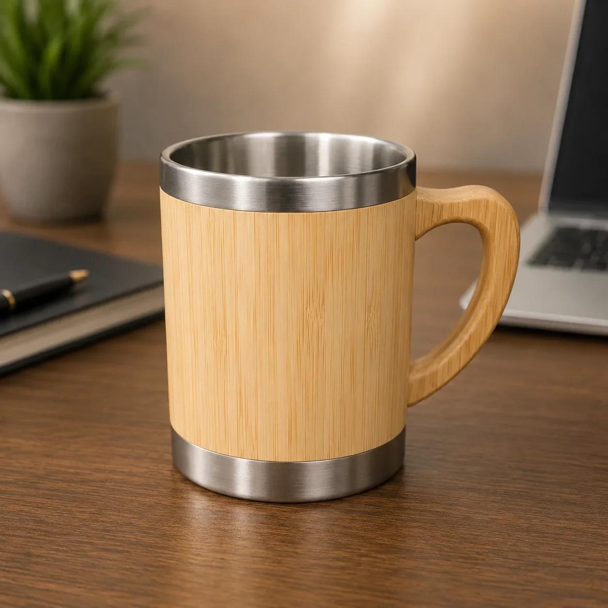 Bamboo Steel Mug
