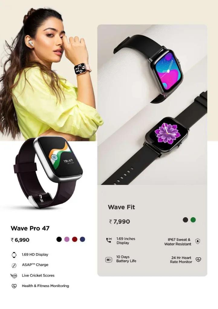 boAt Smartwatch Series (Wave Pro 47 & Wave Fit) with 1.69" HD Displays, Health Monitoring & Long Battery Life