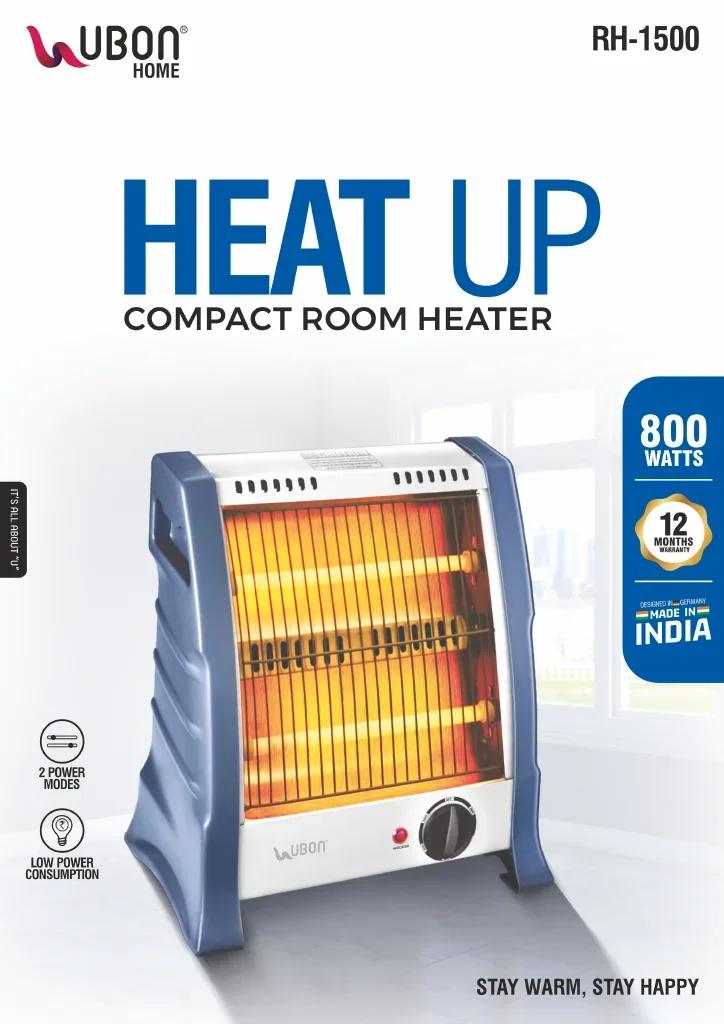 UBON RH-1500 Heat Up 800W Compact Element Room Heater