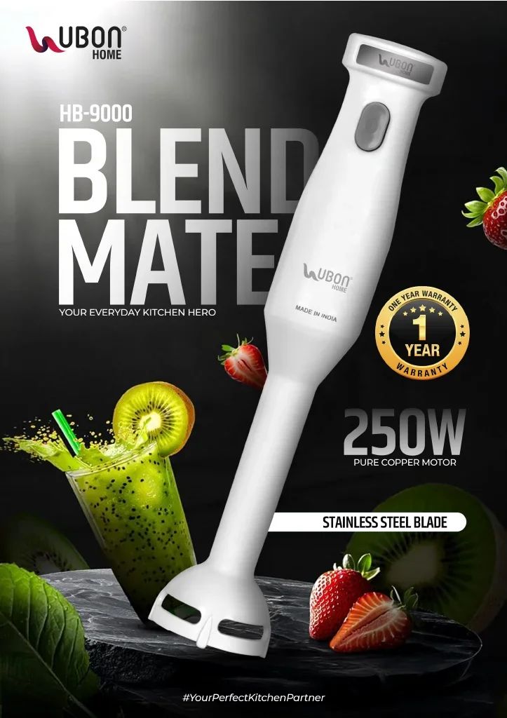 UBON HB-9000 Blend Mate 250W Hand Blender with Pure Copper Motor