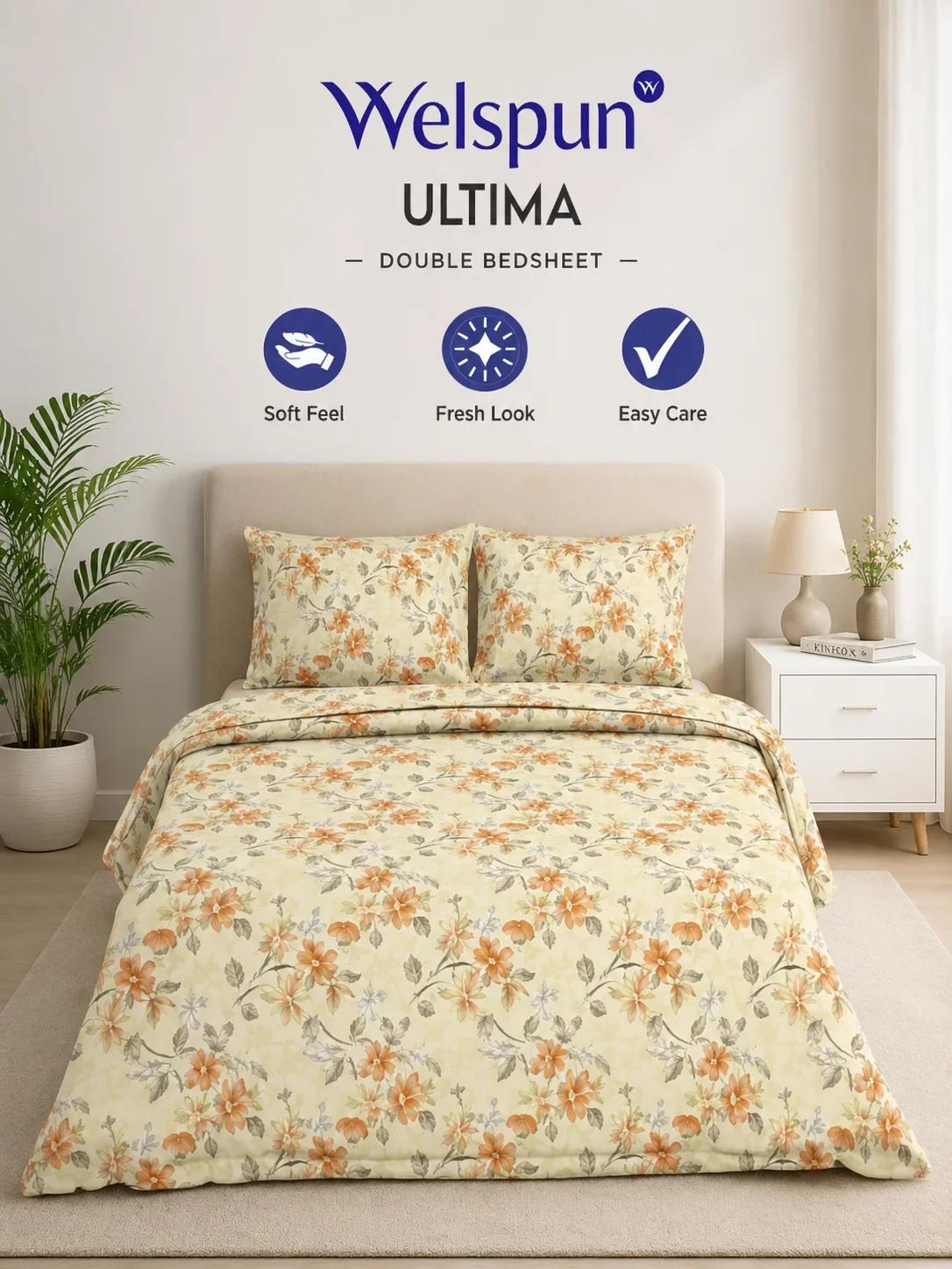 Welspun Ultima Floral Double Bedsheet Packaging