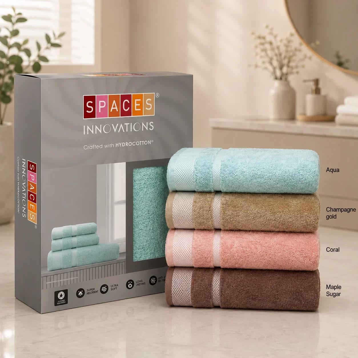 Spaces Innovations Hydrocotton Towel Set Packaging
