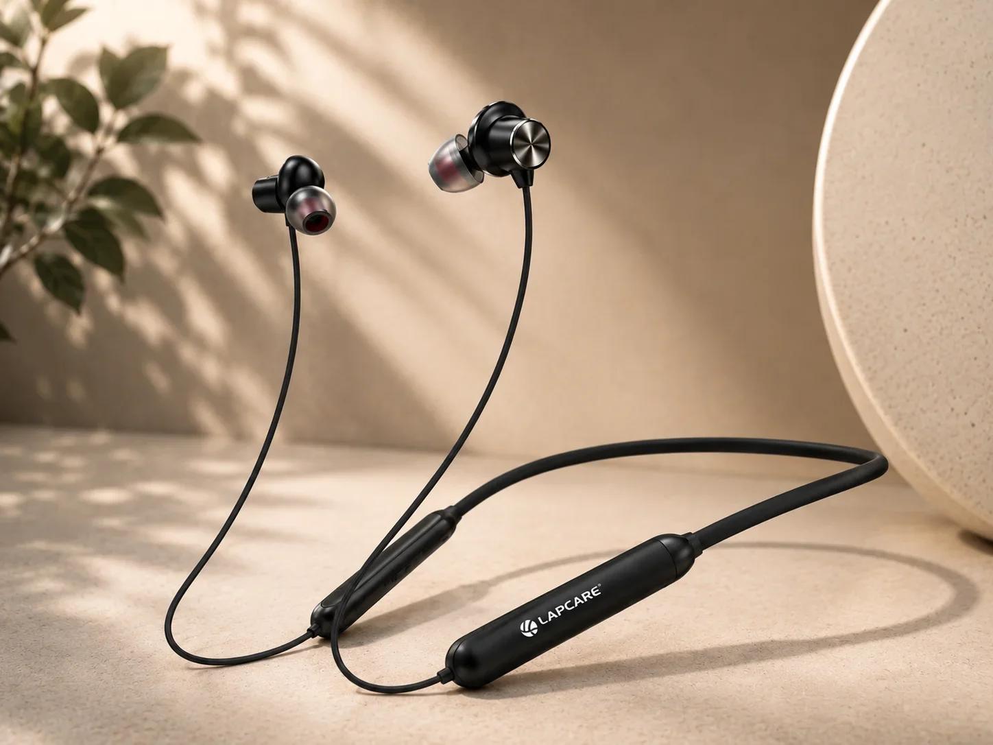 Lapcare Ergonomic Bluetooth Wireless Neckband Headset