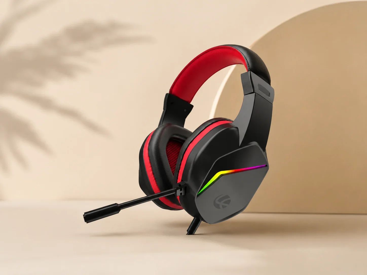 Lapcare Pro Gaming RGB Headset Dual Tone Red and Black Edition