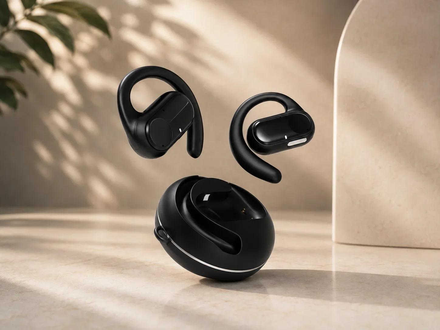 Lapcare Sport Wireless Open Ear Earbuds with Secure Earhooks