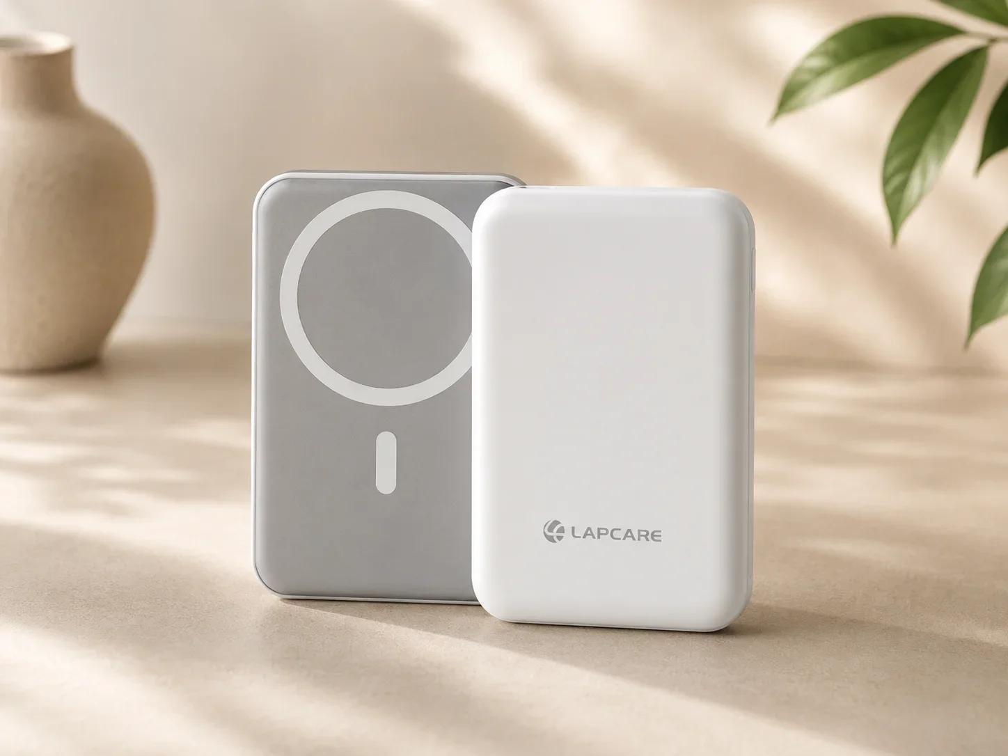 Lapcare Magnetic Wireless Power Bank with Snap On Alignment and Compact Lightweight Design