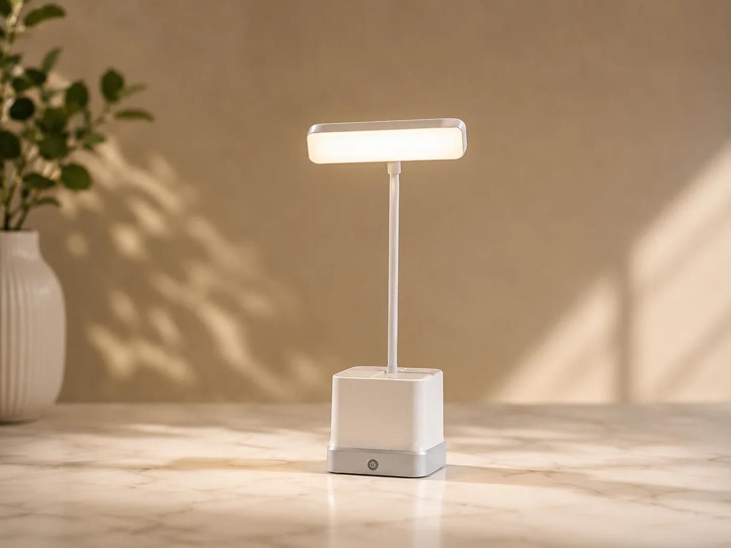 White LED Desk Lamp With Organizer Corporate Gifting