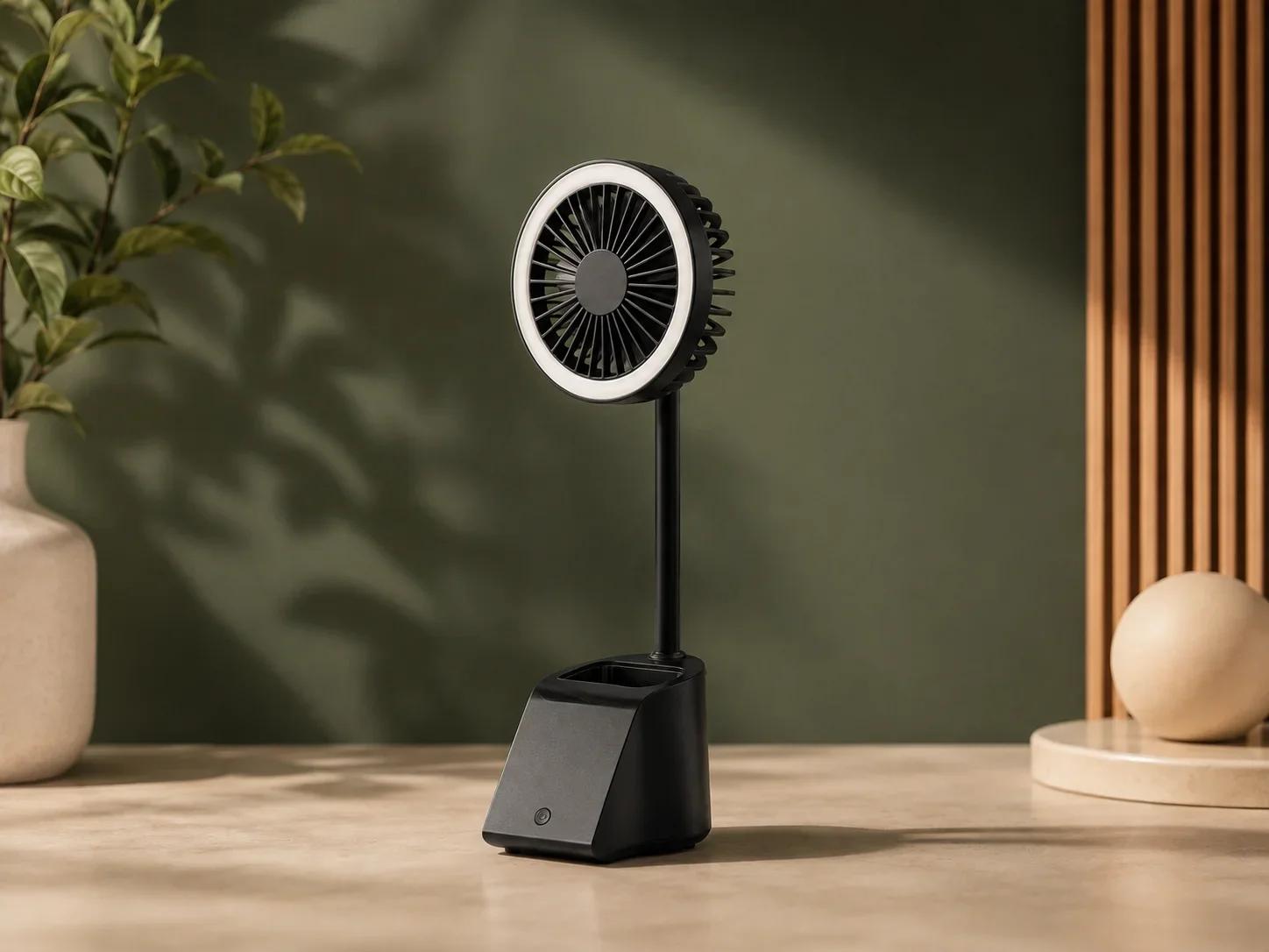 Multifunctional Desk Fan With LED Light Corporate Gift