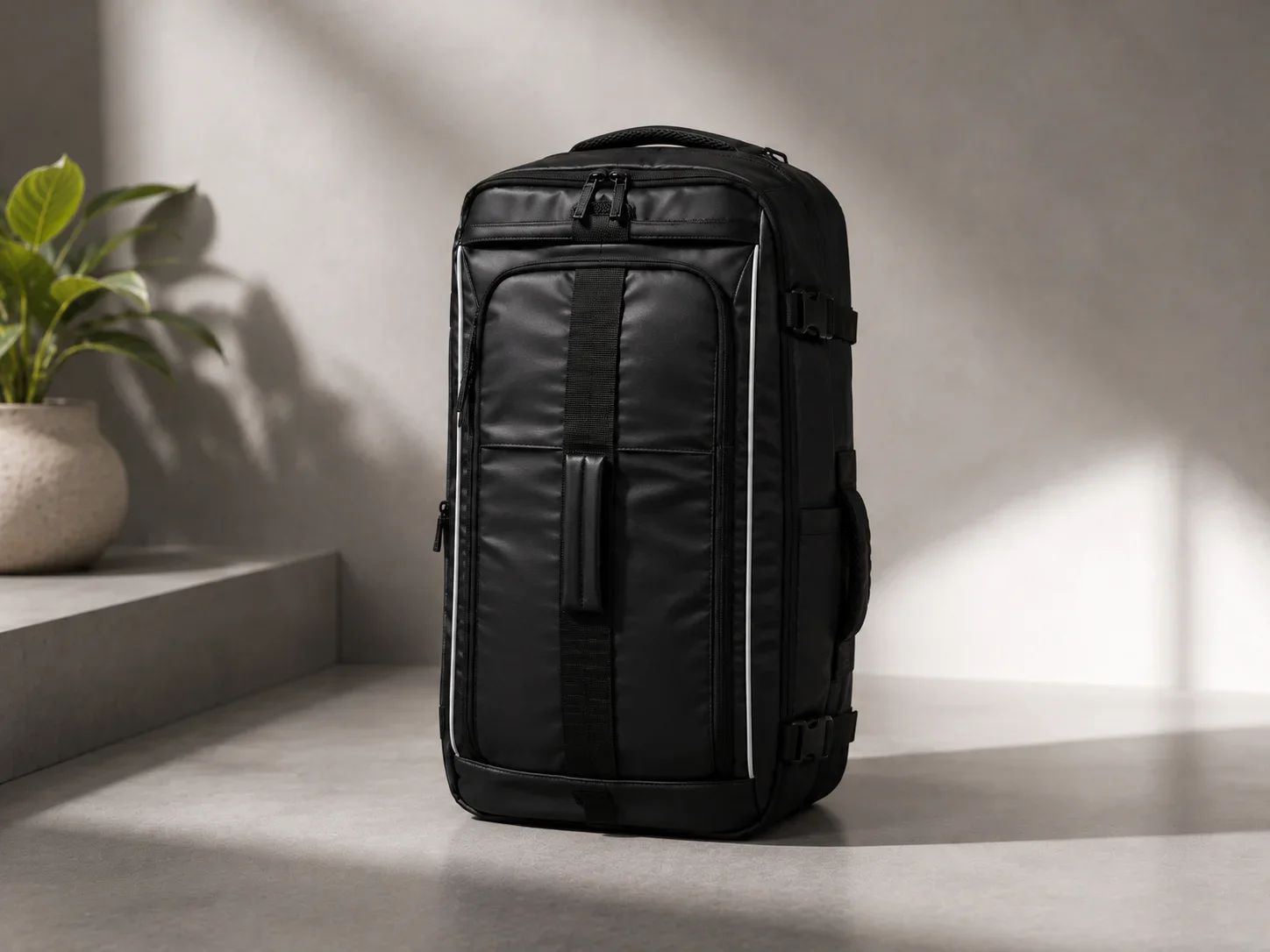 UrbanGear Modular Black Travel Duffel Backpack