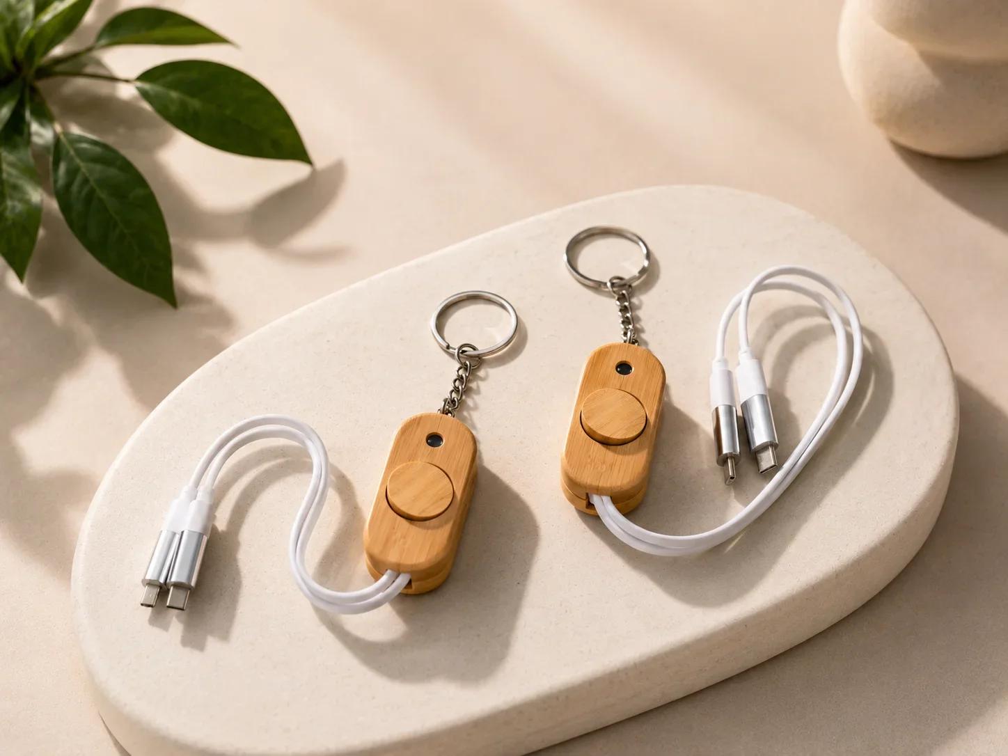 UrbanGear Wooden Keychain Charging Cable