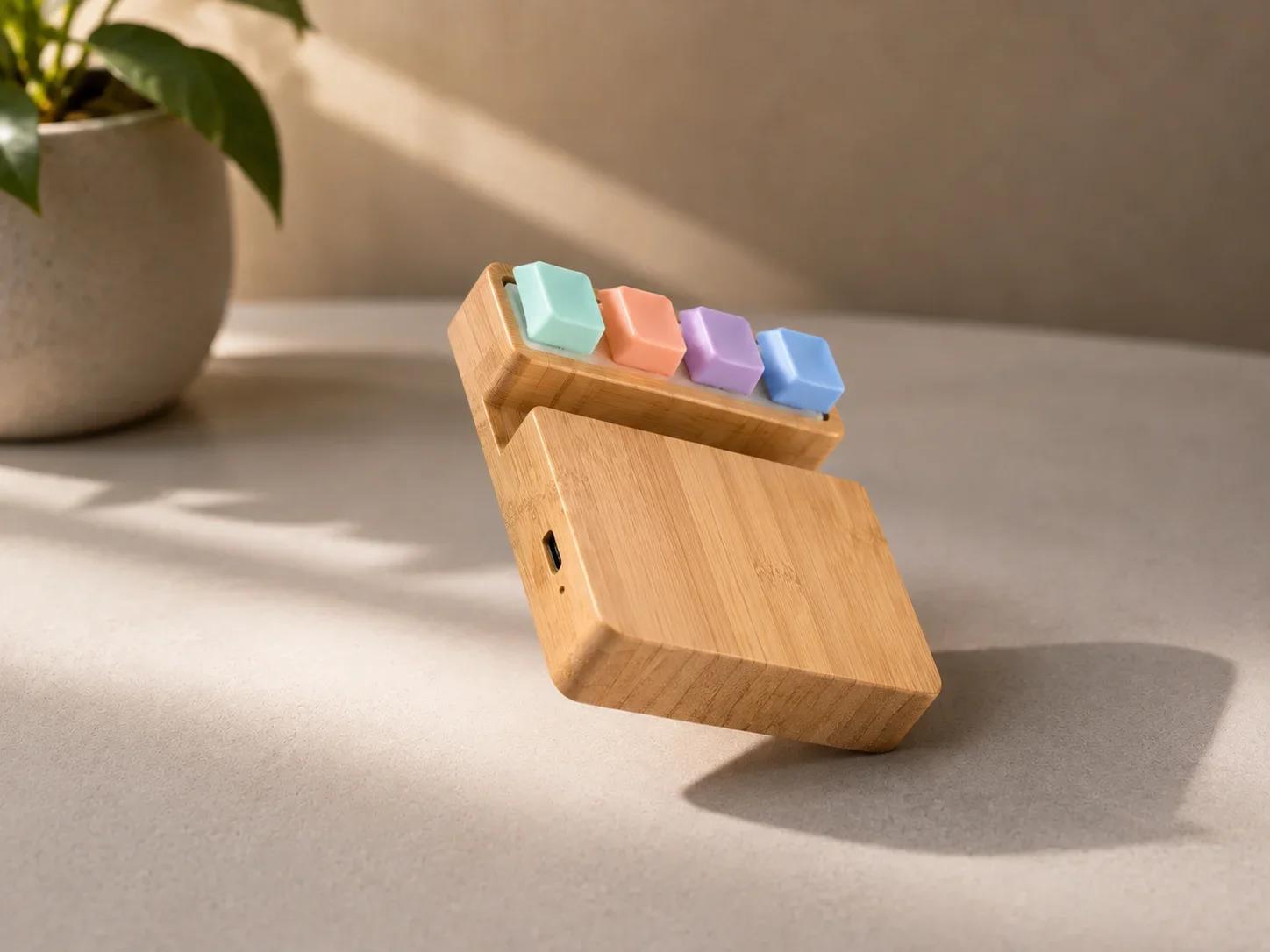 UrbanGear Wooden Mechanical Keypad & Power Bank