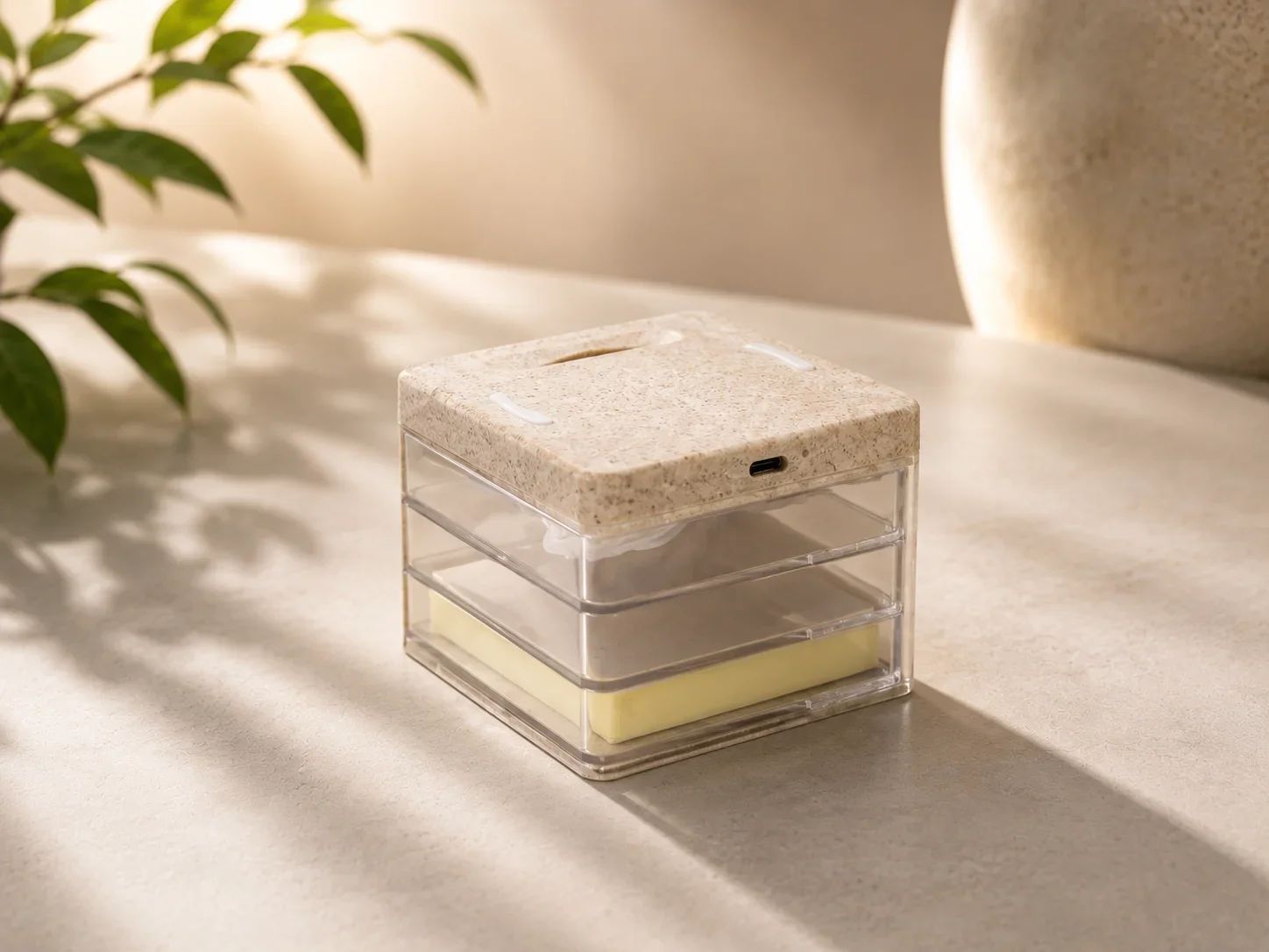 UrbanGear Eco Wheat Straw Wireless Charger Desk Organizer