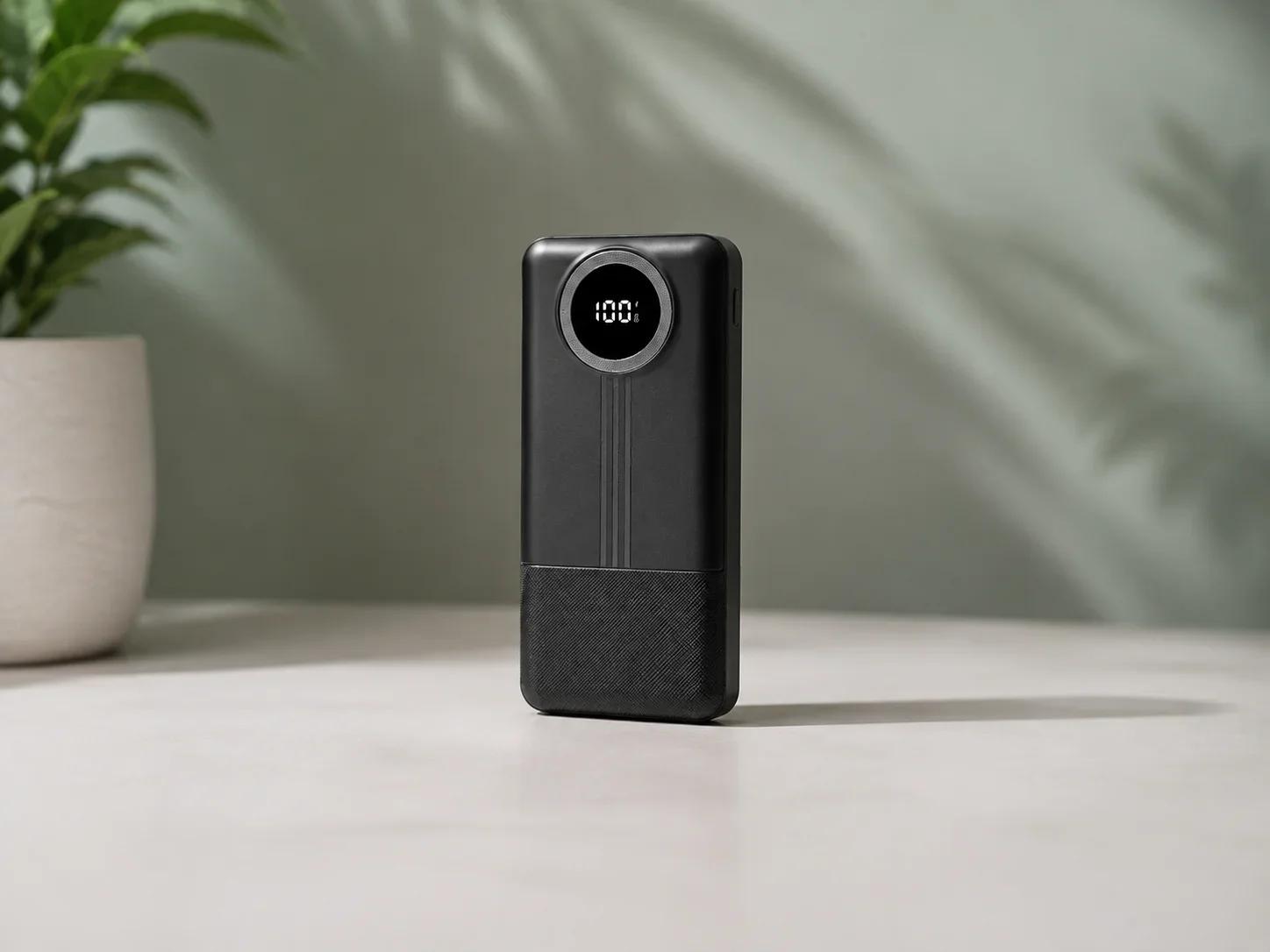 Lapcare VoltGauge Digital Power Bank with Dual-Texture Grip