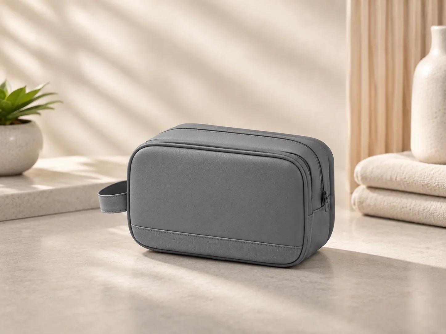 Lapcare MetroCraft Dual Compartment Tech & Wash Kit Slate Grey