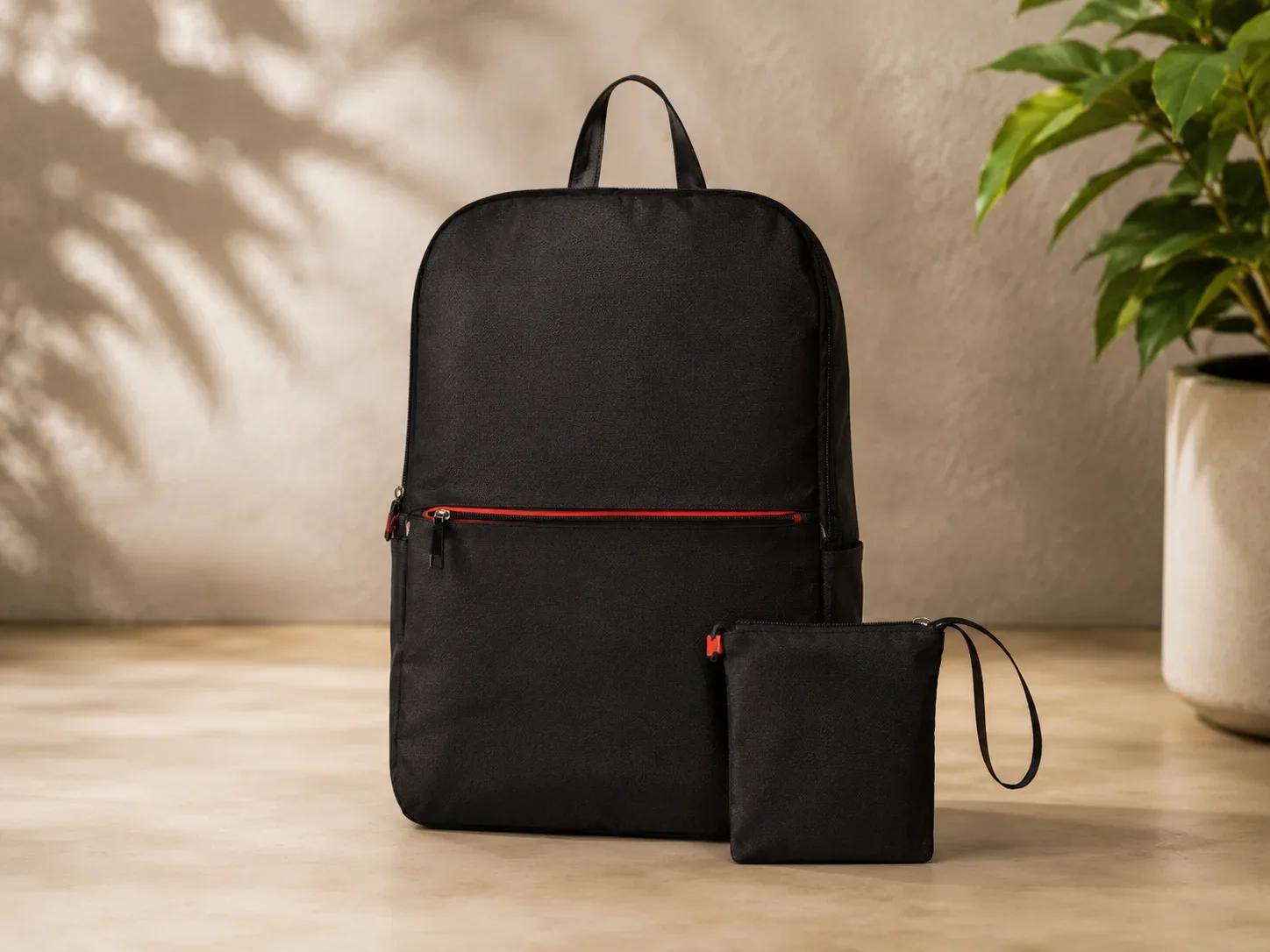 Lapcare VantagePro 2-in-1 Tech Backpack Combo with Detachable Wrist Pouch Matte Black