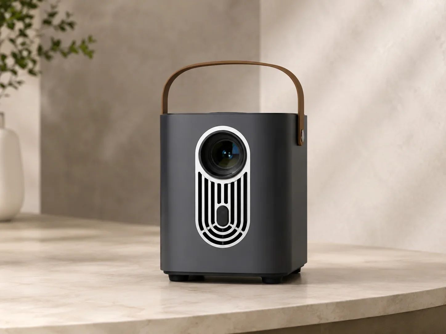 Lapcare Cube Portable HD Projector with Curved Speaker Grill
