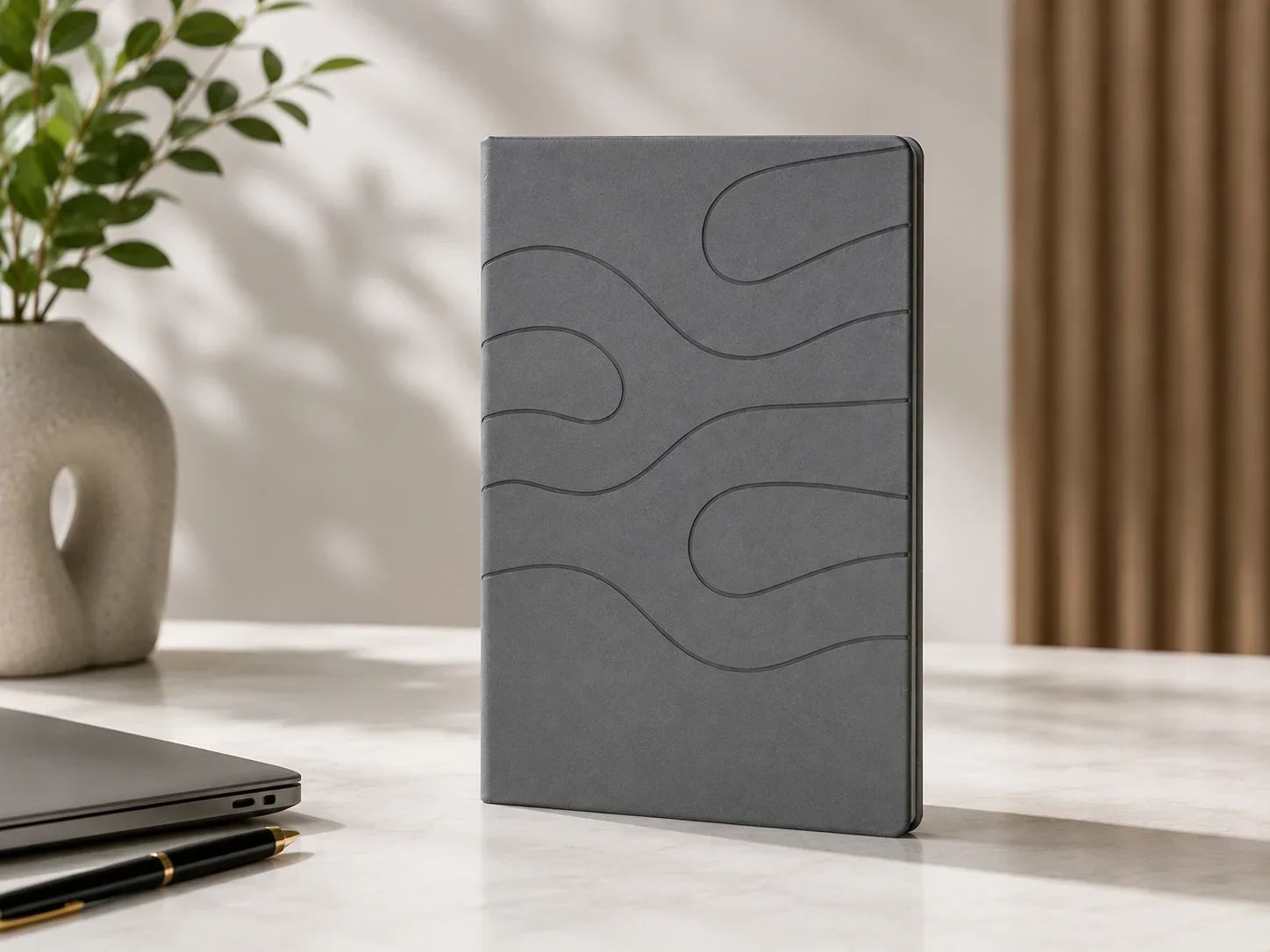 Lapcare Minimalist Wavy Debossed Hardcover Executive Notebook