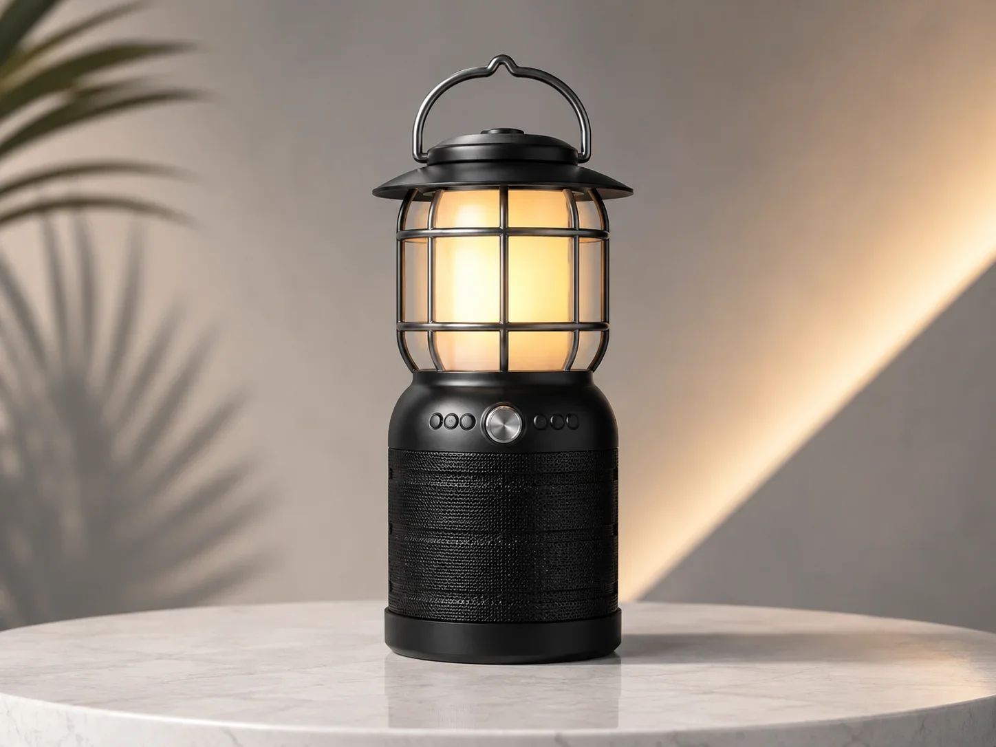 Vintage Lantern Style Wireless Bluetooth Speaker with Warm LED Light