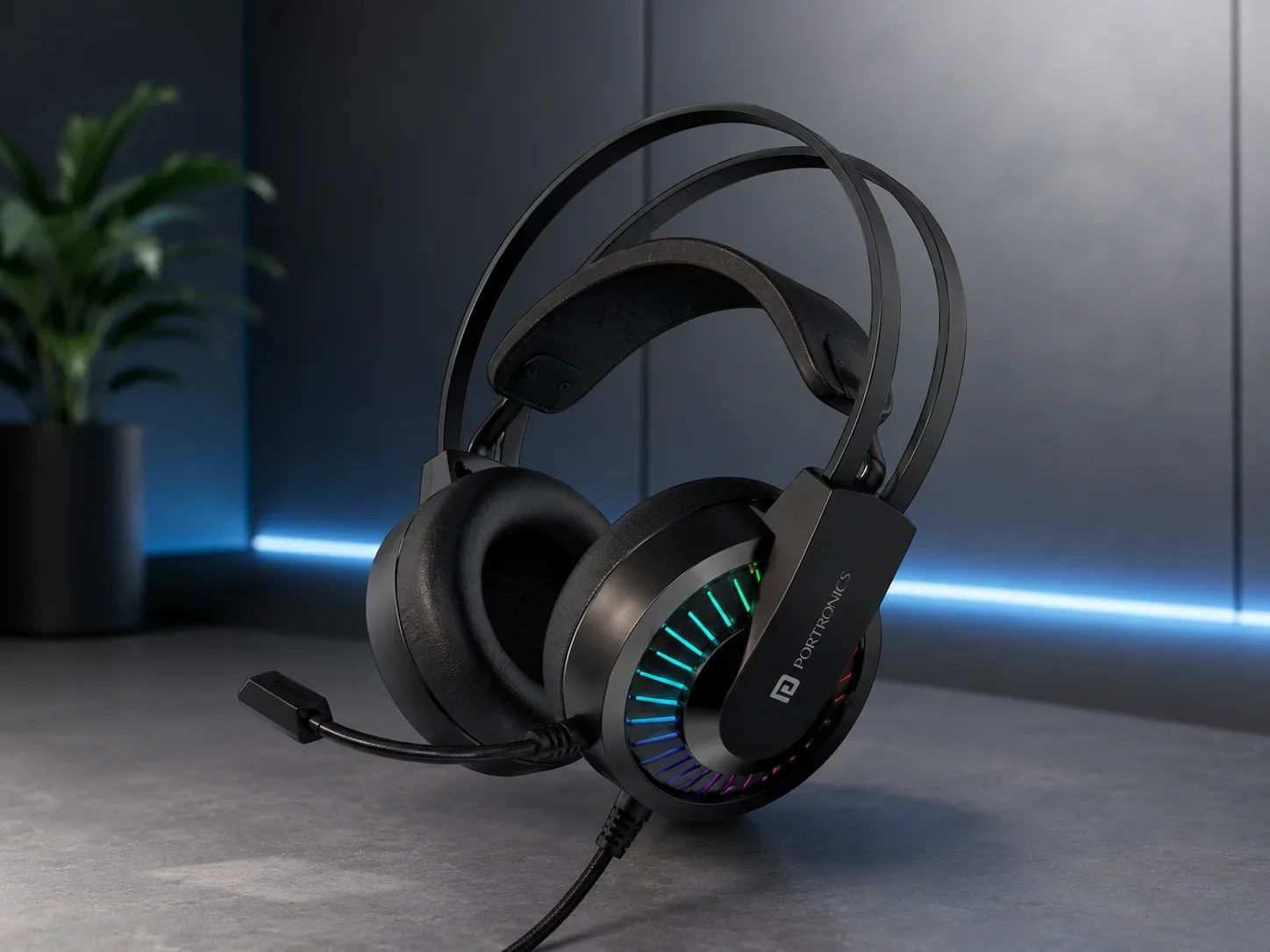 Portronics RGB Gaming & Communication Headset with Mic for Corporate Gifting