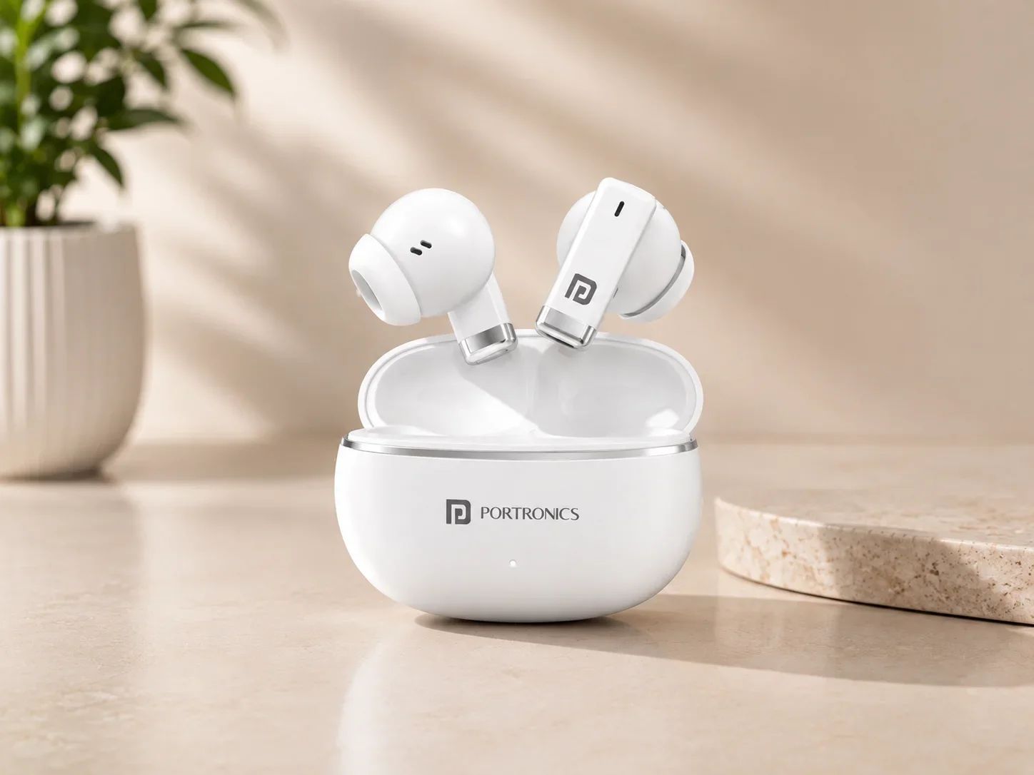 Portronics True Wireless Earbuds with Metallic Trim for Corporate Gifting