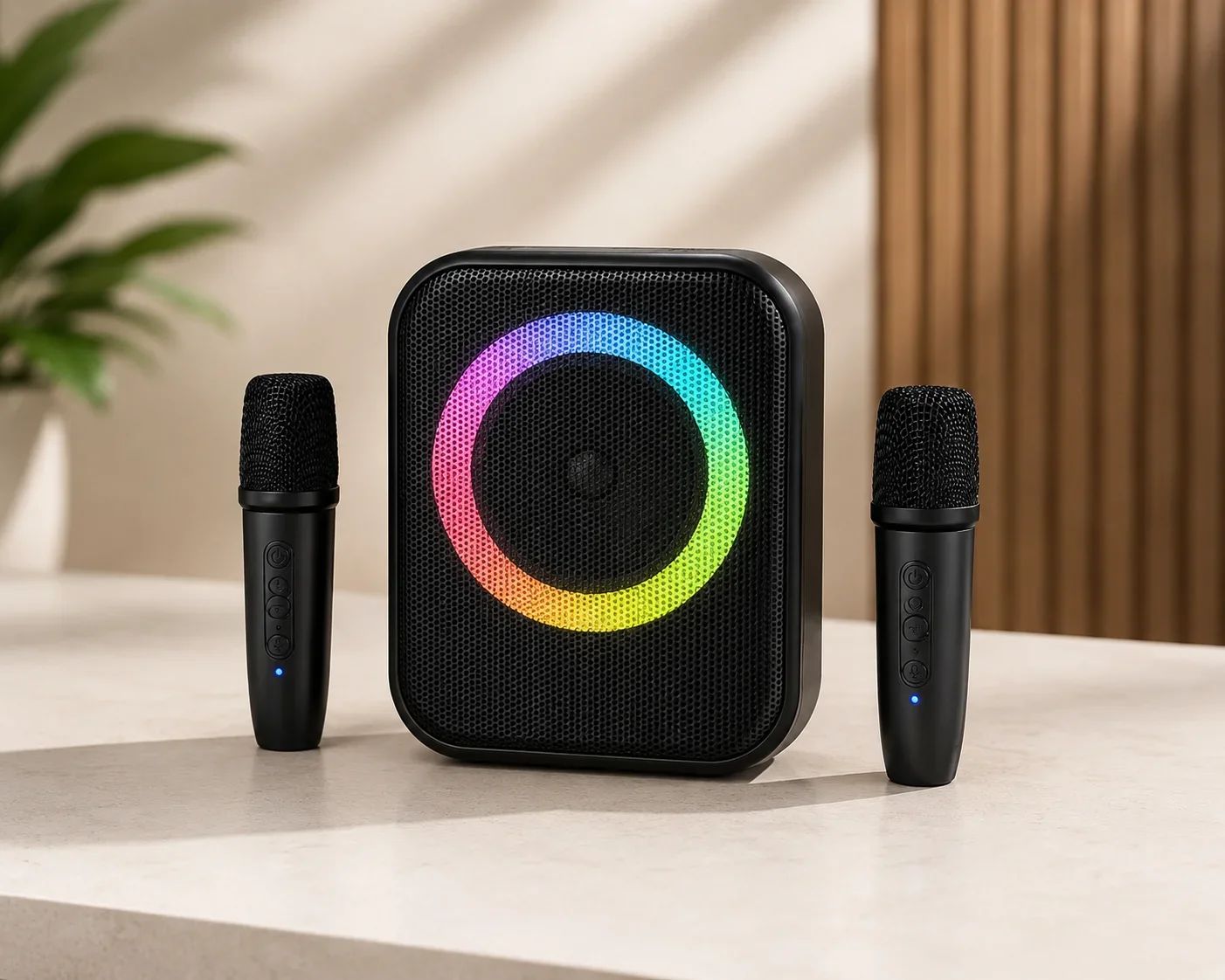 Portronics Dual Wireless Microphone Karaoke Speaker Set