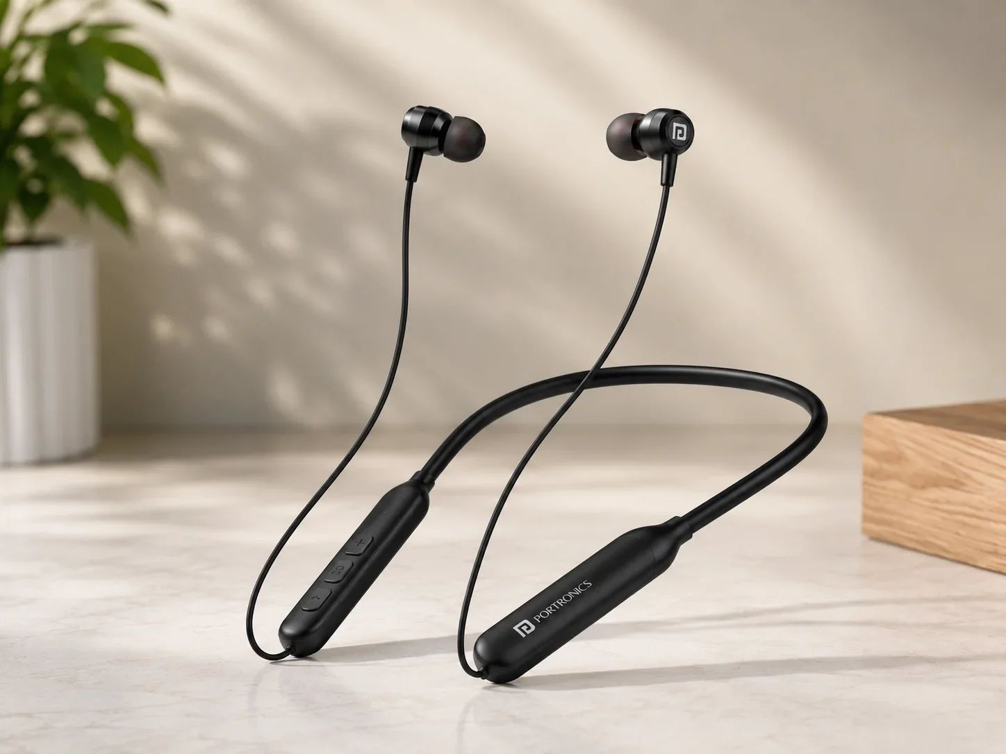 Portronics Magnetic Wireless In-Ear Neckband Headset for Corporate Gifting