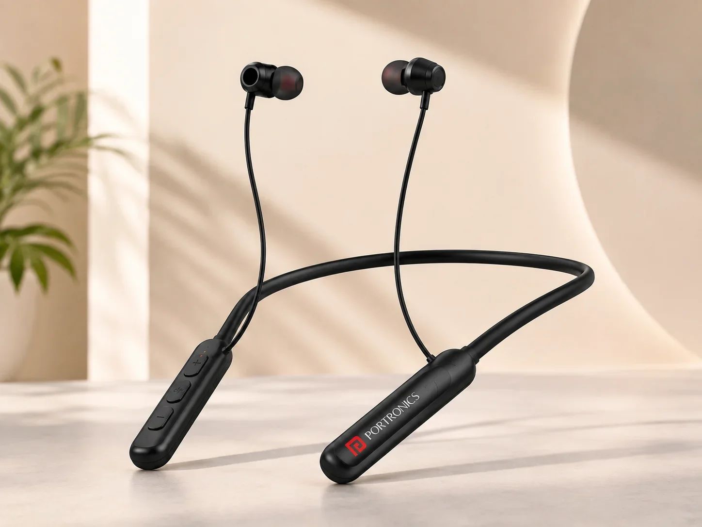 Portronics Lightweight Wireless Neckband Headset for Employee Onboarding