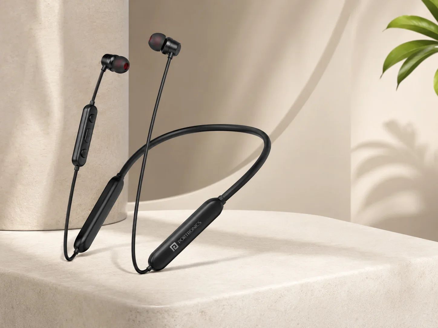 Portronics Dual-Control Wireless Neckband Earphones for Corporate Gifting