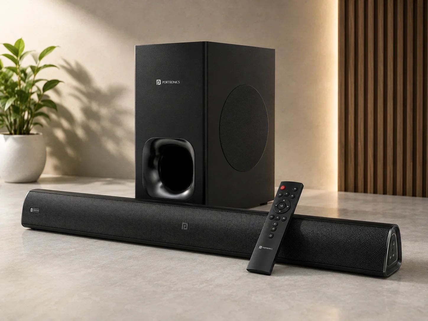 Portronics Wireless Soundbar with Front-Port Subwoofer for Executive Gifting