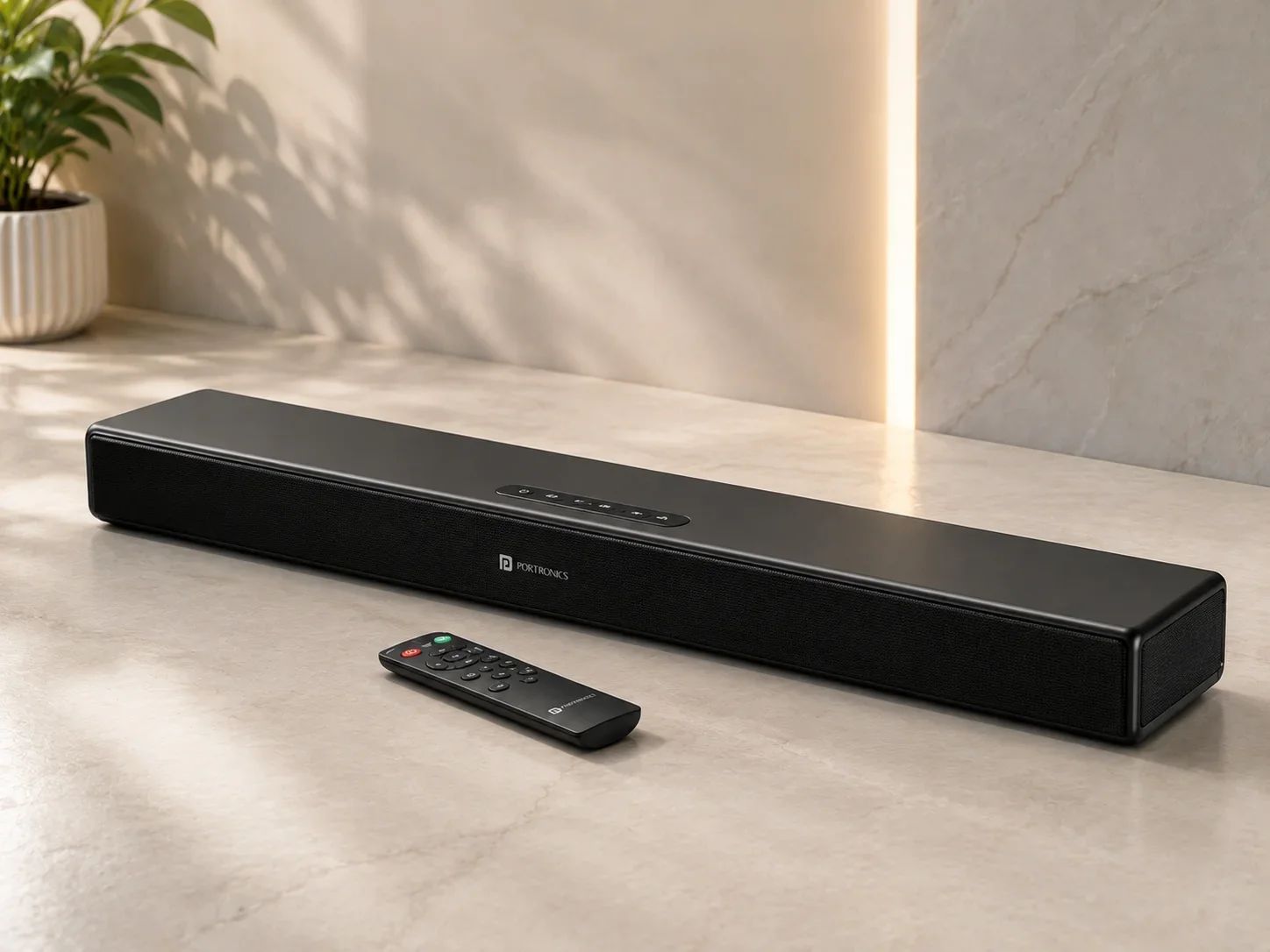 Portronics Slim Desktop Wireless Soundbar with Remote for Corporate Gifting