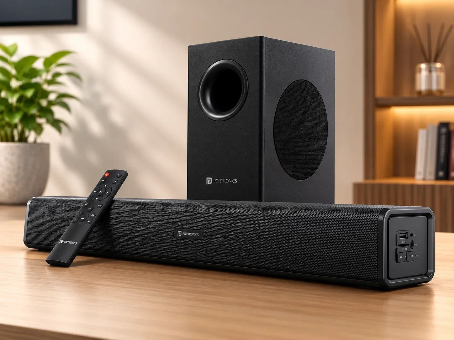 Portronics Multi-Input Wireless Soundbar System with Subwoofer for Corporate Gifting
