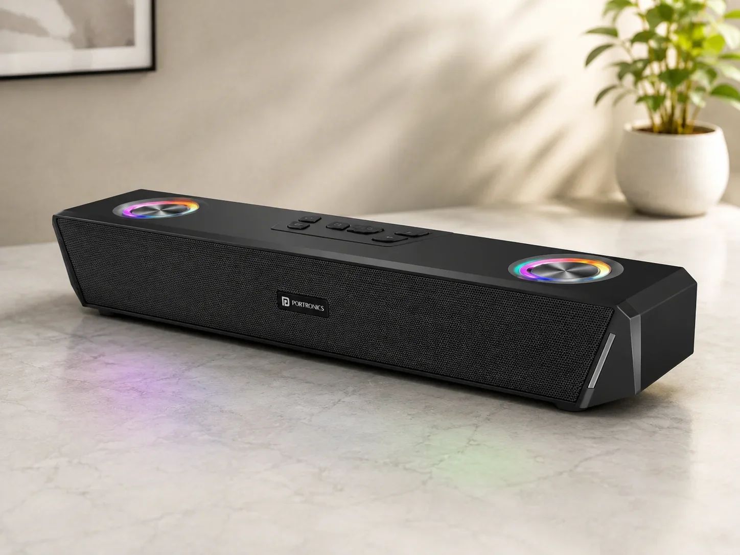Portronics Portable RGB Wireless Desktop Soundbar for Corporate Gifting