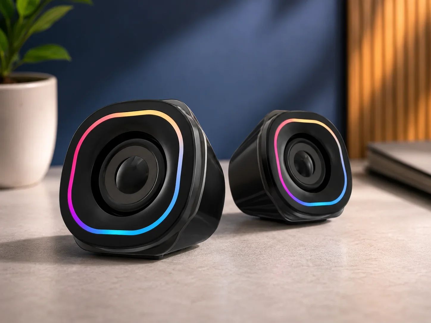 Portronics Compact 2.0 RGB Multimedia Desktop Speakers for Corporate Gifting