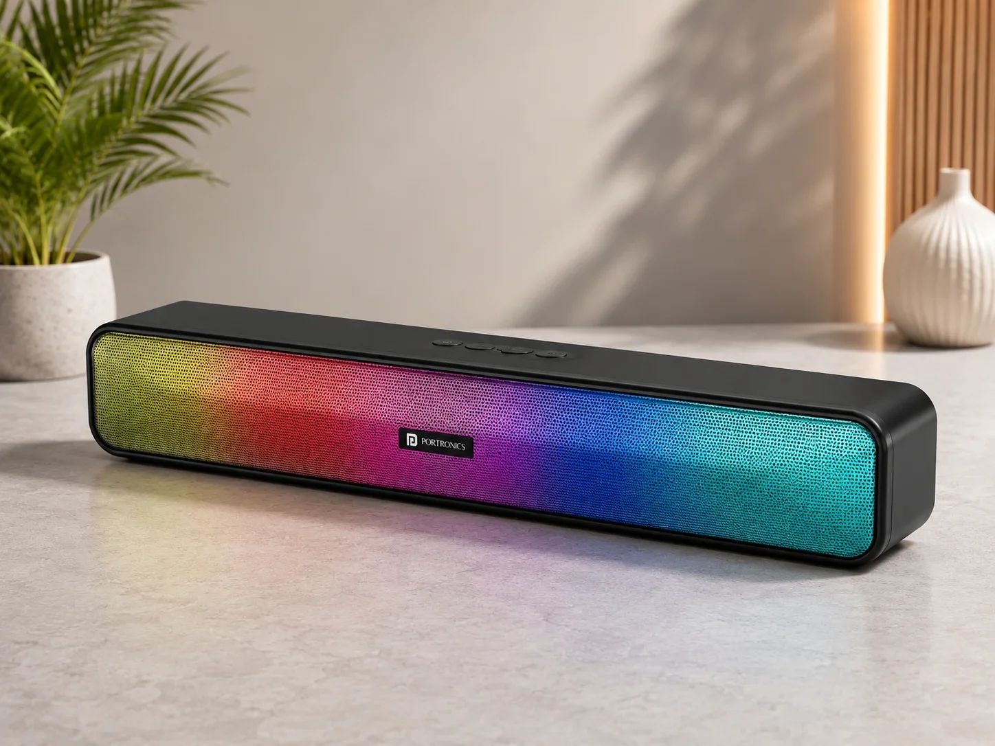 Portronics Spectrum RGB Front-Illuminated Portable Wireless Soundbar for Corporate Gifting