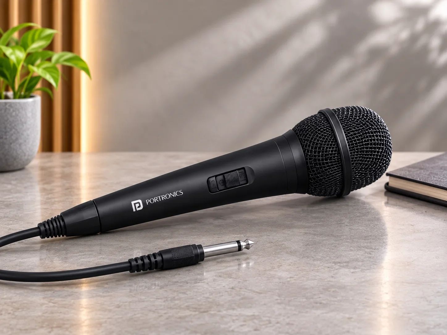 Portronics Handheld Dynamic Wired Microphone with 6.35mm Jack for Corporate Gifting