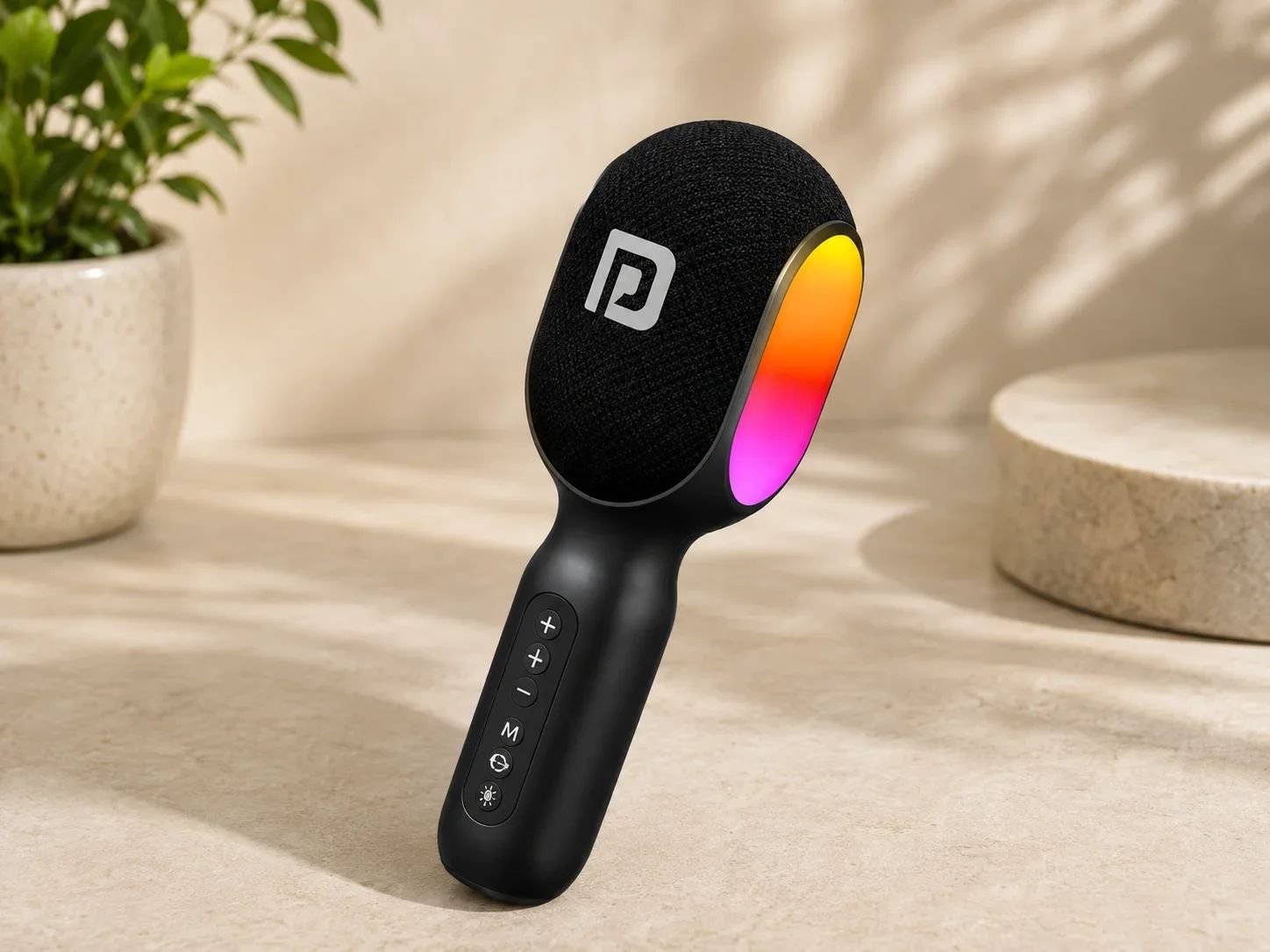 Portronics Handheld Wireless Karaoke Bluetooth Speaker Mic with RGB Glow Light for Corporate Gifting