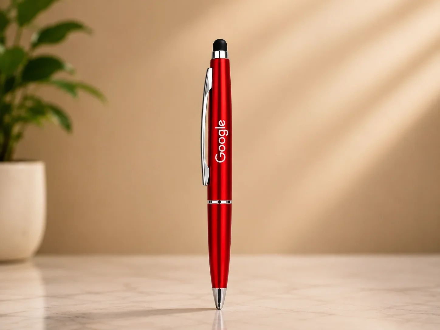 Google StylusCraft 2-in-1 Metallic Ballpoint Pen & Capacitive Stylus – Metallic Crimson
