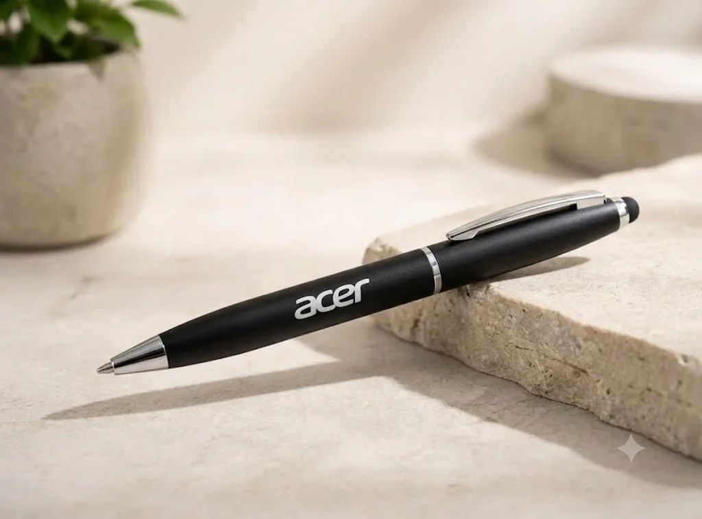 Acer StylusCraft 2-in-1 Matte Black Ballpoint Pen & Capacitive Stylus