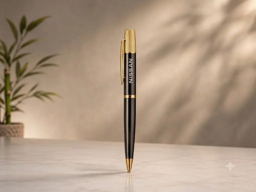 Nissan RoyalCraft Fluted Gold & Black Executive Ballpoint Pen