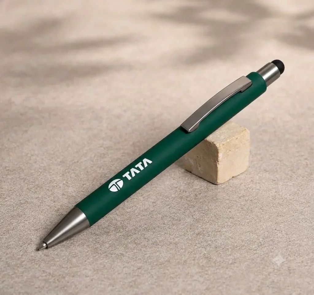 TATA StylusCraft 2-in-1 Matte Forest Green Ballpoint Pen & Capacitive Stylus