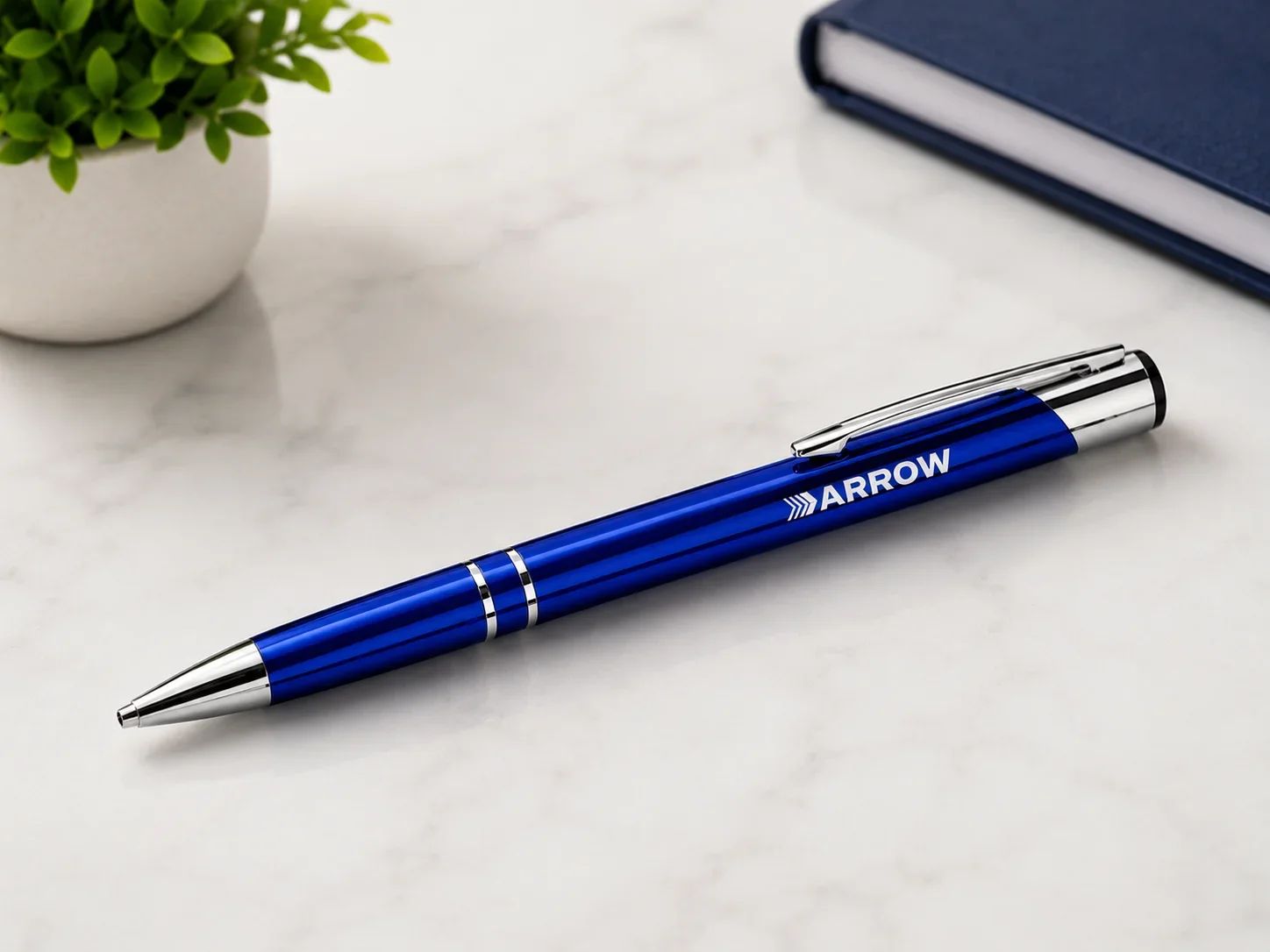 Arrow StylusCraft Metallic Royal Blue Ballpoint Pen & Capacitive Stylus