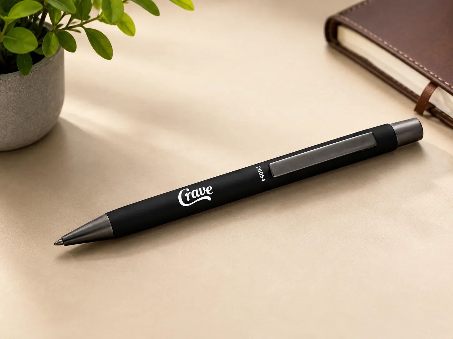Crave StealthCraft Matte Black & Gunmetal Ballpoint Pen
