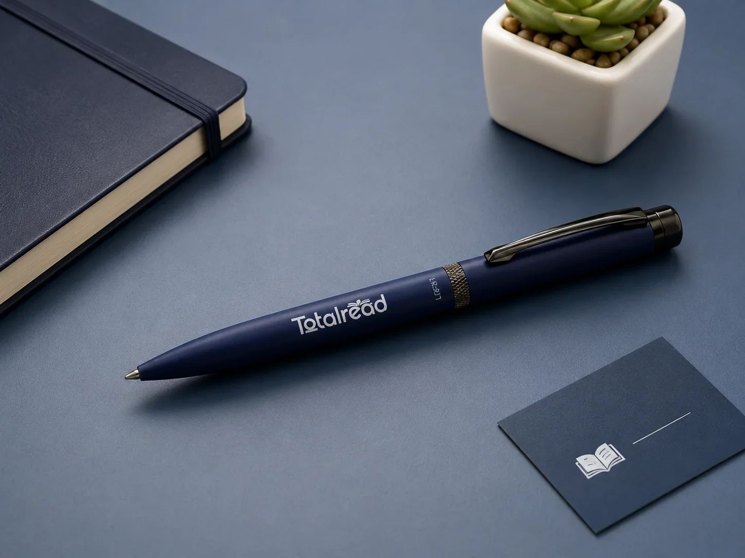 Totalread StealthCraft Textured Gunmetal & Matte Navy Executive Ballpoint Pen