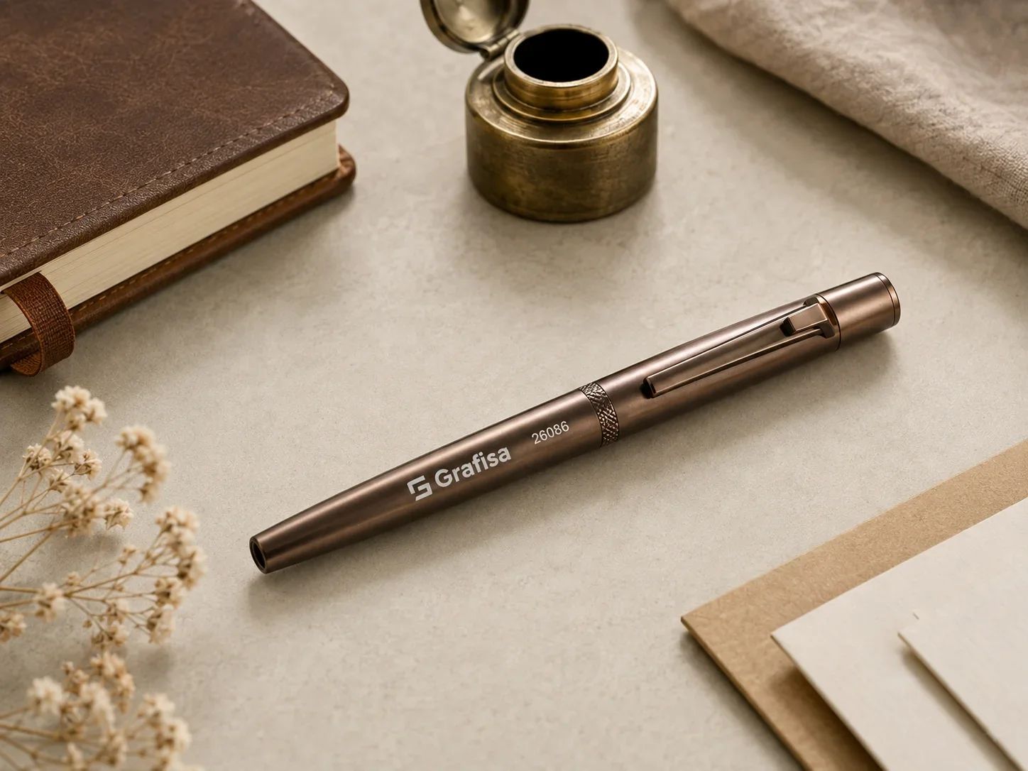 Premium Antique Bronze Metal Rollerball Pen | Executive B2B Gift