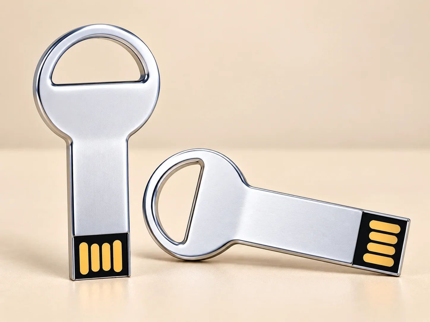 Premium Ultra-Slim Key-Shaped Metal USB Flash Drive
