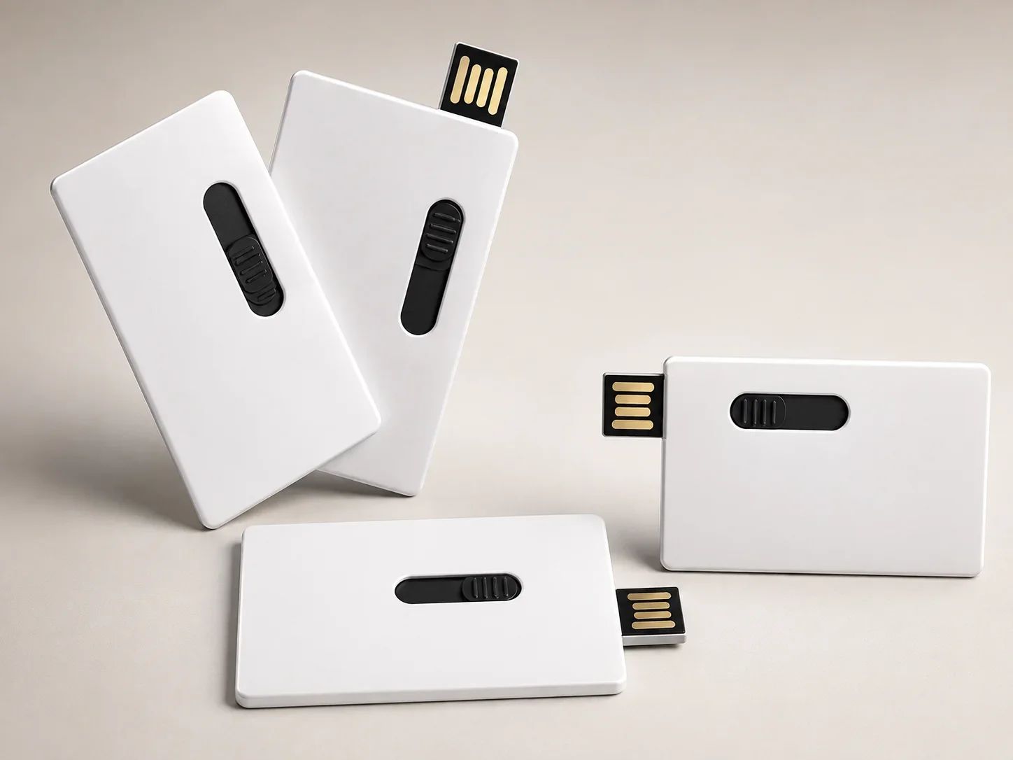 Premium Ultra-Slim Retractable Credit Card USB Flash Drive