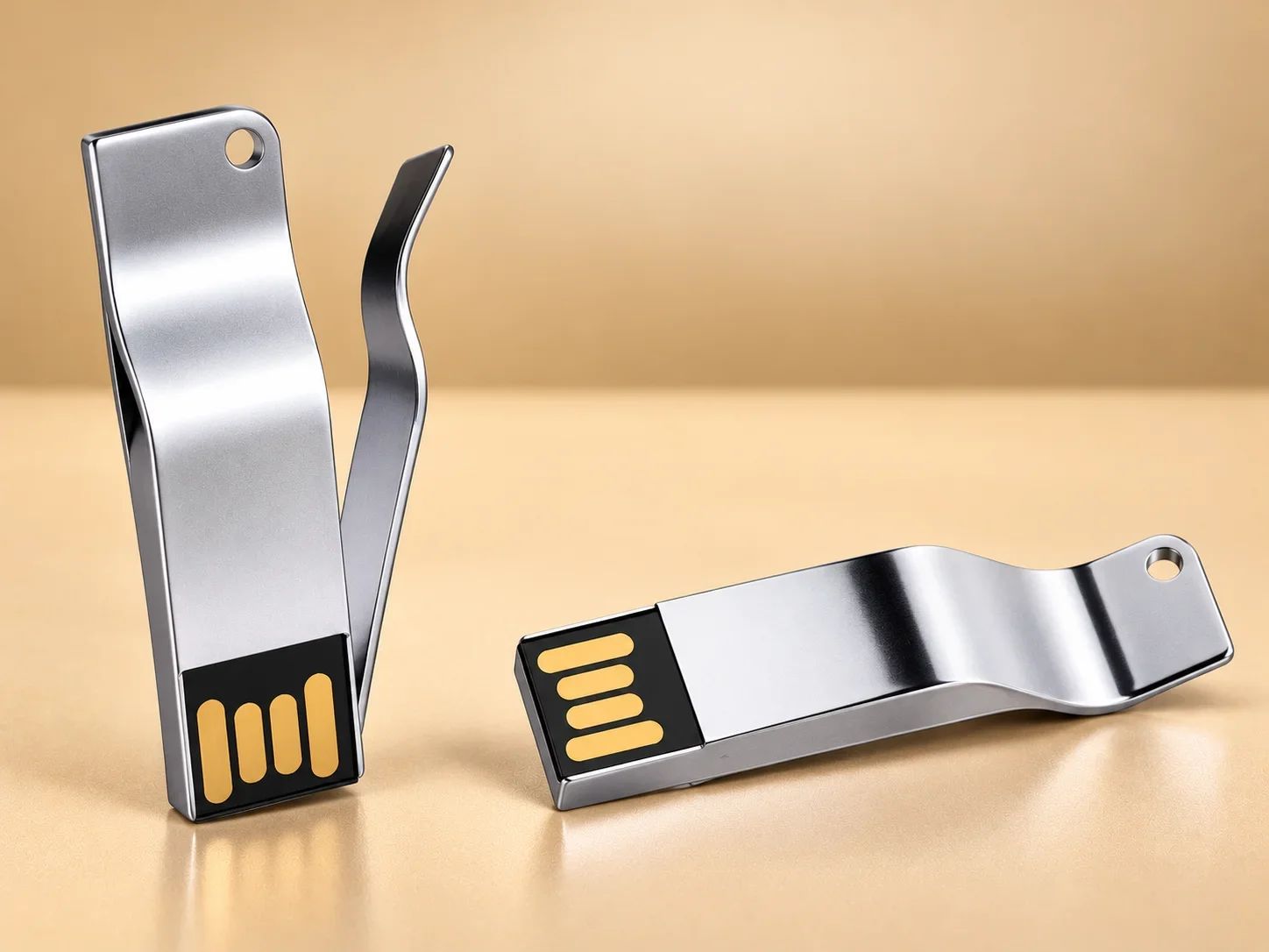 Curved Metallic Money Clip USB Flash Drive