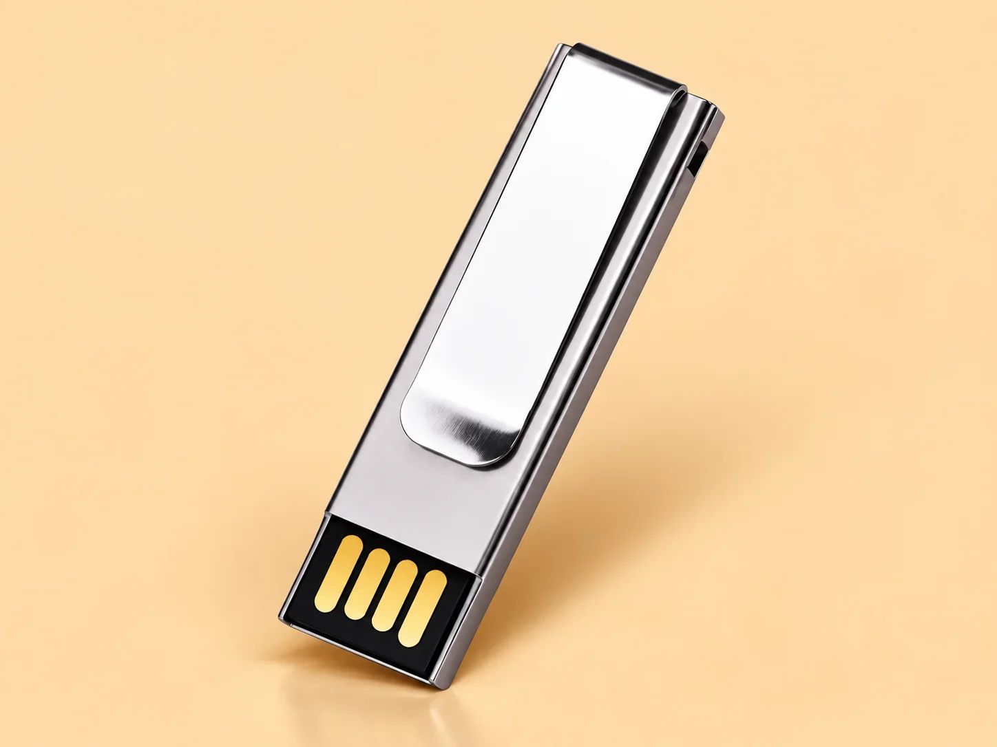Integrated Paperclip Metallic USB Flash Drive