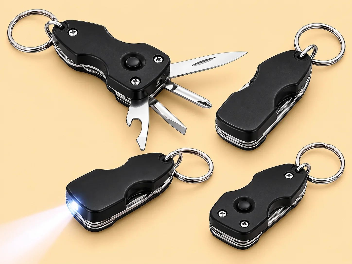 Multi-Tool Keychain USB Flash Drive with LED Torch