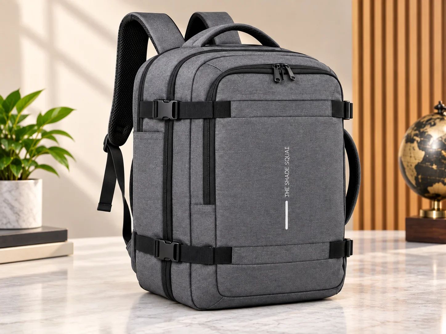 Fur Jaden Charcoal Grey Multi-Pocket Laptop Travel Backpack